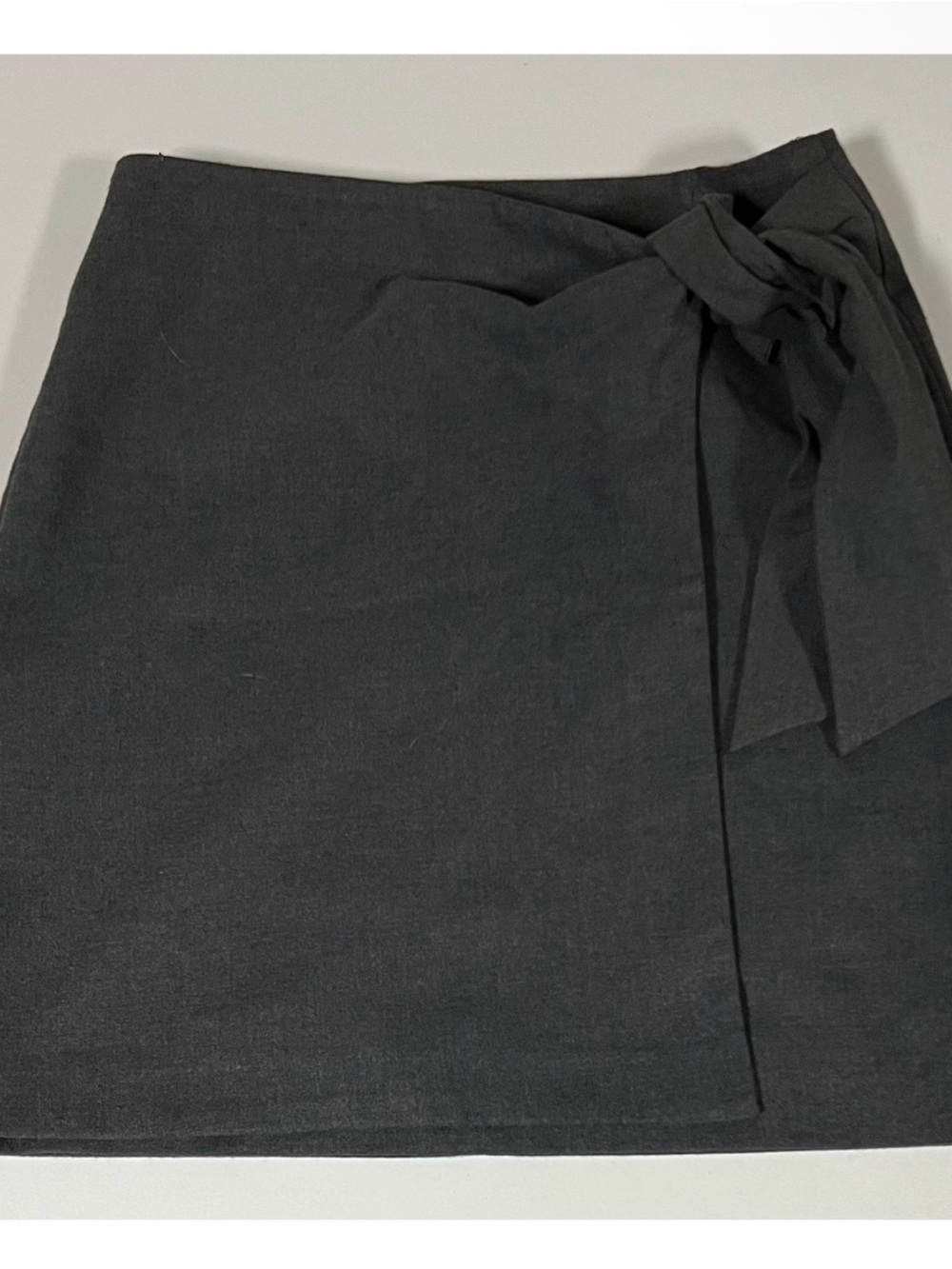 LOFT Gray Grey Wrap Tie Skirt Bottoms Size 2 (Petite) 🩶 #loft #retro #skirt